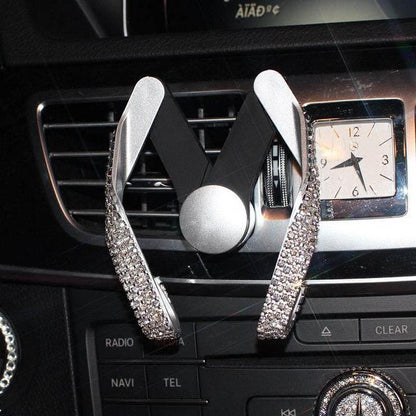 Glittering Crystal Car Phone Mount