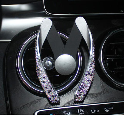 Glittering Crystal Car Phone Mount