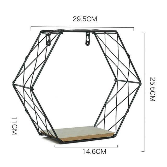 Industrial Style Metal Wall Storage Rack - Luxicro