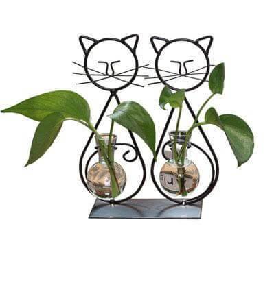 Tiny Adorable Cat Figurine Flower Pot - Luxicro