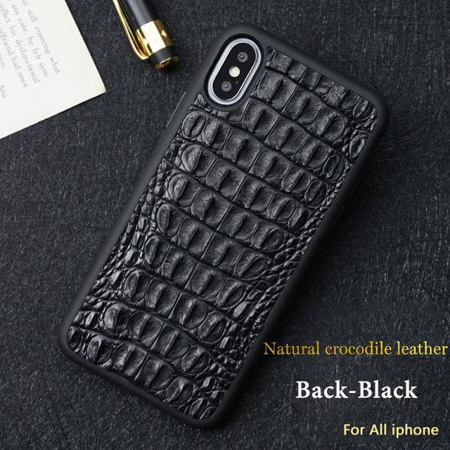 Genuine Leather Crocodile Skin iPhone Cover - Luxicro