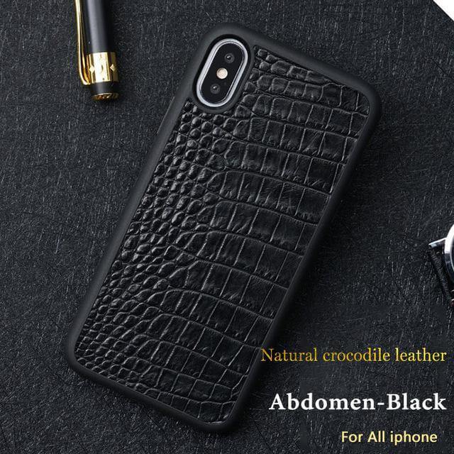 Genuine Leather Crocodile Skin iPhone Cover