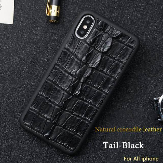 Genuine Leather Crocodile Skin iPhone Cover