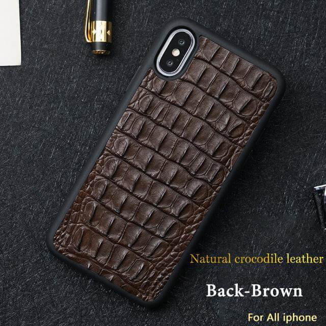 Real Leather Alligator Phone Case