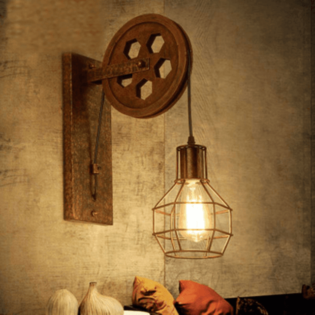 Rustic Metal Desk Table Lamp