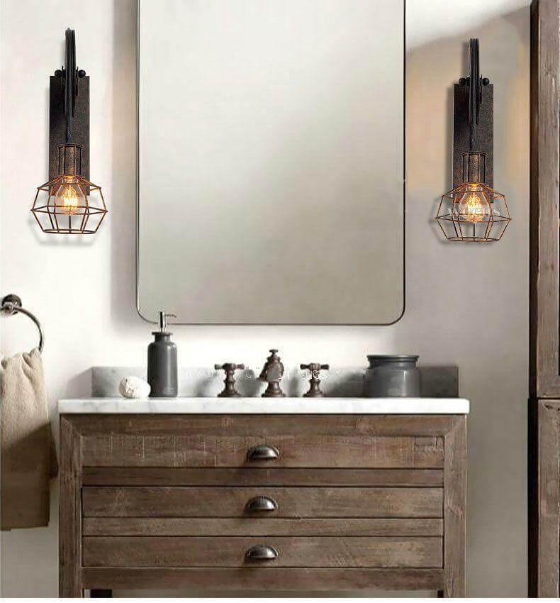 Rustic Metal Desk Table Lamp