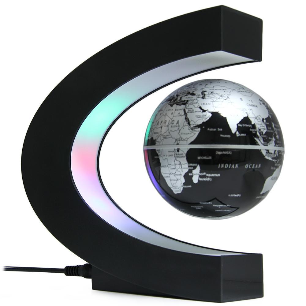 Modern Floating Globe Table Lamp with USB Charger - Luxicro