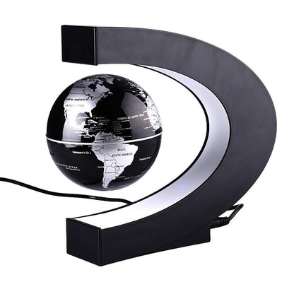 Modern Floating Globe Table Lamp with USB Charger