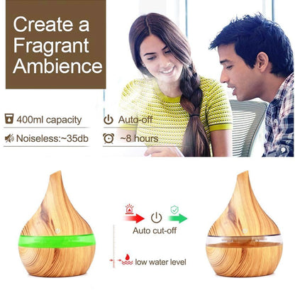 Aromatic Wooden Ultrasonic Cool Mist Diffuser