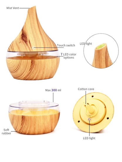 Aromatic Wooden Ultrasonic Cool Mist Diffuser