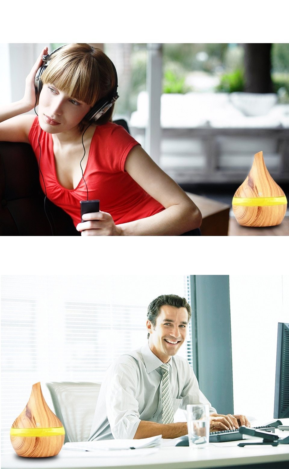 Aromatic Wooden Ultrasonic Cool Mist Diffuser