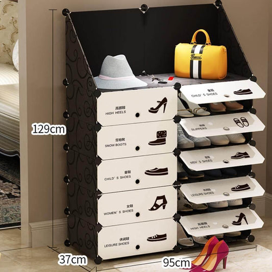 Compact Stackable Shoe Storage Rack - Luxicro