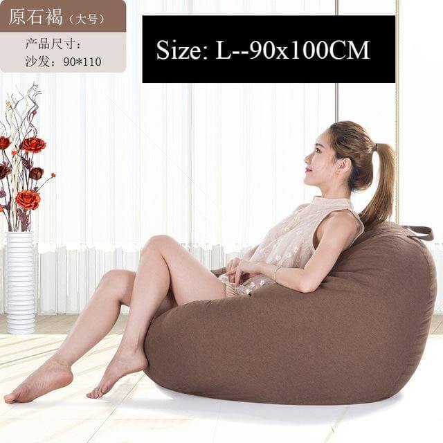 Big Comfortable Bean Bag Chair Footstool