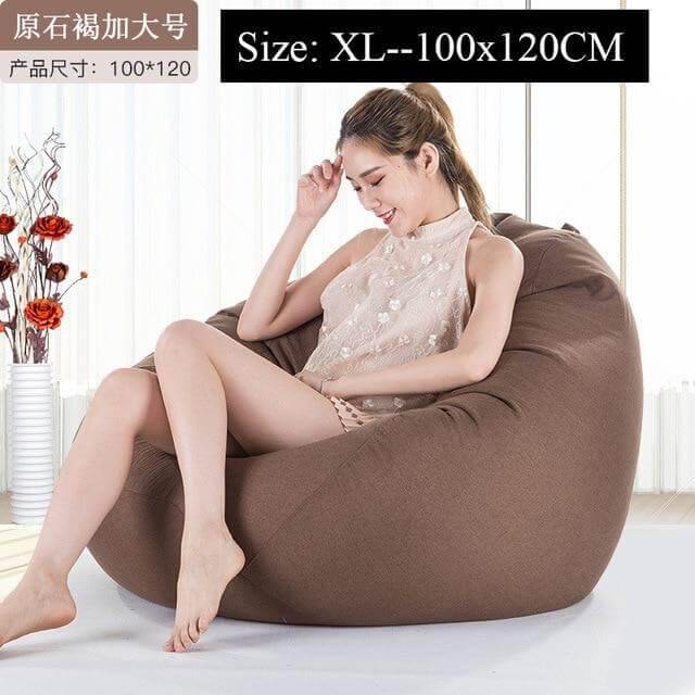 Big Comfortable Bean Bag Chair Footstool