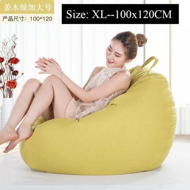 Big Comfortable Bean Bag Chair Footstool