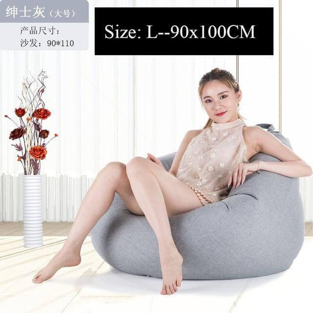 Big Comfortable Bean Bag Chair Footstool
