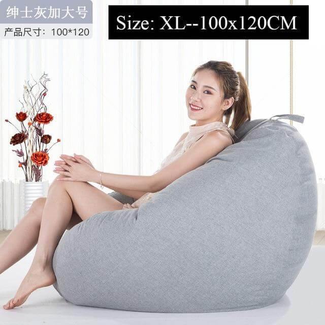 Big Comfortable Bean Bag Chair Footstool