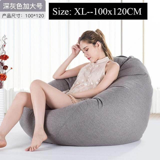 Big Comfortable Bean Bag Chair Footstool