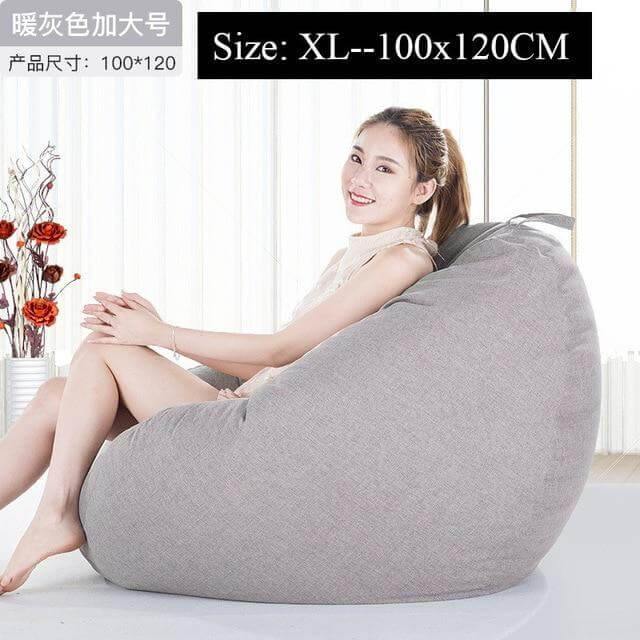 Big Comfortable Bean Bag Chair Footstool