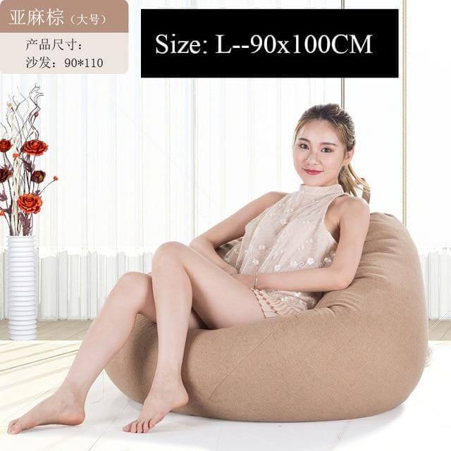 Big Comfortable Bean Bag Chair Footstool