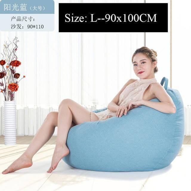 Big Comfortable Bean Bag Chair Footstool