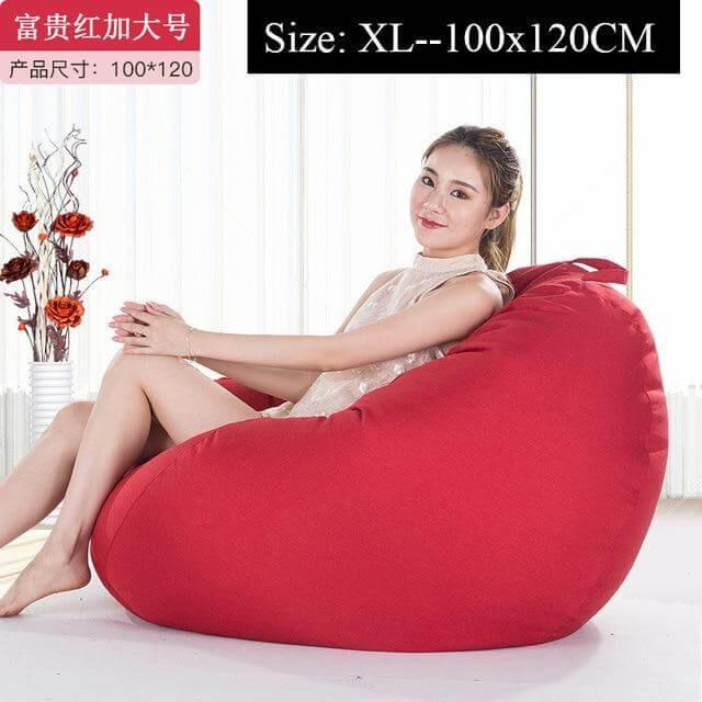 Big Comfortable Bean Bag Chair Footstool