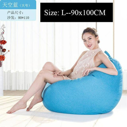 Big Comfortable Bean Bag Chair Footstool