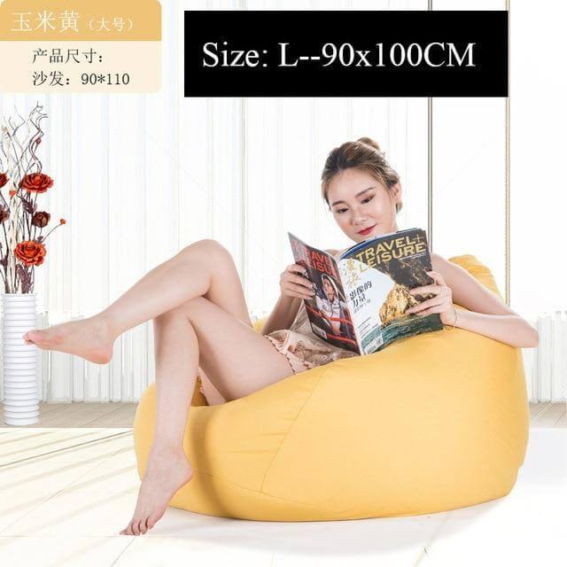 Big Comfortable Bean Bag Chair Footstool