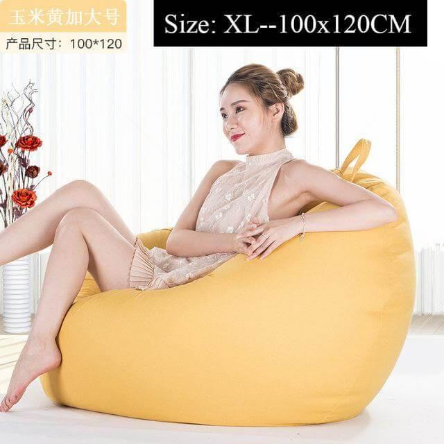 Big Comfortable Bean Bag Chair Footstool