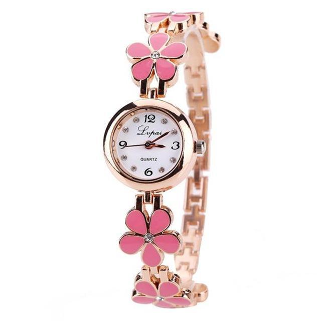 Stylish Flower Pattern Women's Designer Watch