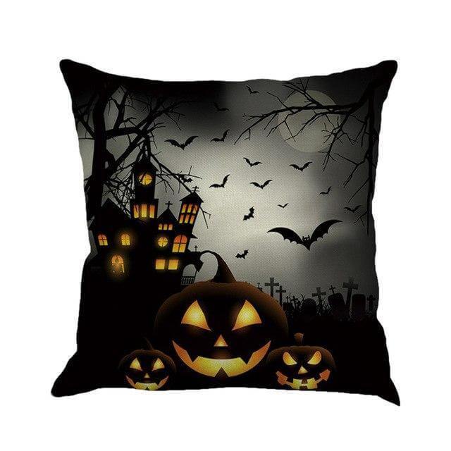 Haunted House Soft Throw Pillow Covers - Luxicro