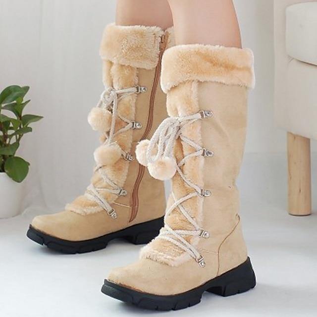 Stylish Buckle Up Insulated Snow Boots