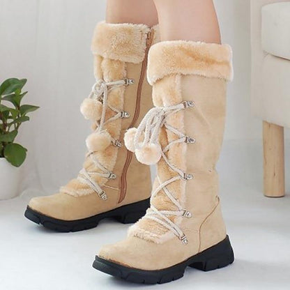 Stylish Buckle Up Insulated Snow Boots