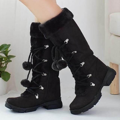 Stylish Buckle Up Insulated Snow Boots