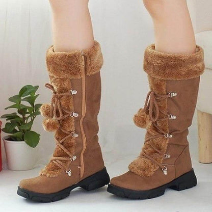 Stylish Buckle Up Insulated Snow Boots