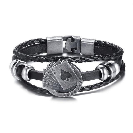 Authentic Mens Real Leather Wristband - Luxicro