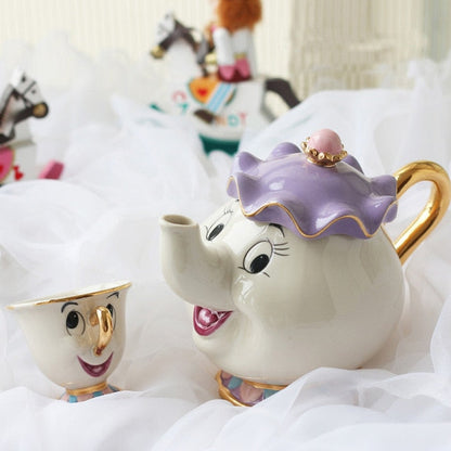 Delicate Disney Beauty and the Beast Tea Set