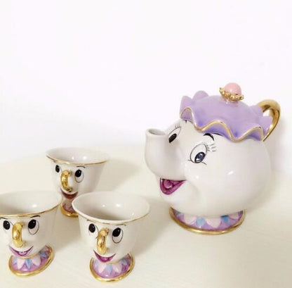 Delicate Disney Beauty and the Beast Tea Set
