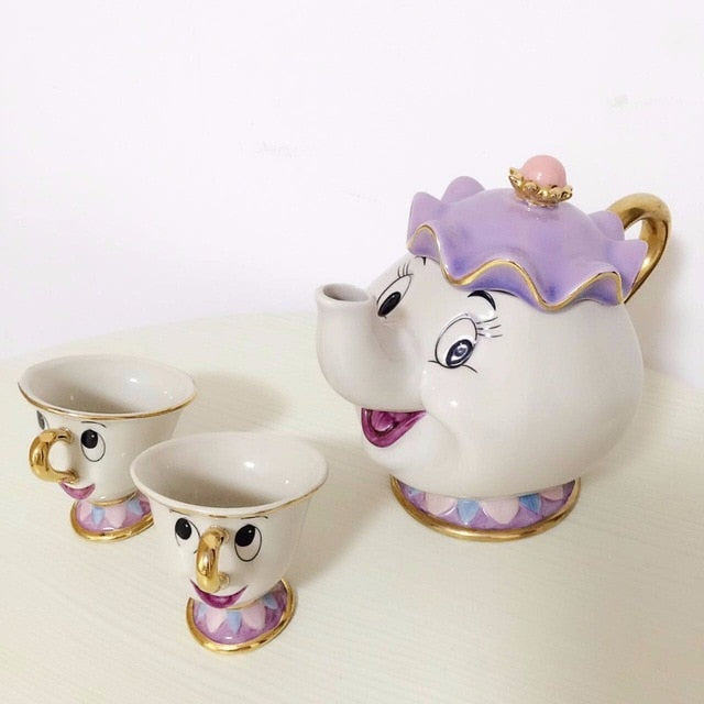 Delicate Disney Beauty and the Beast Tea Set