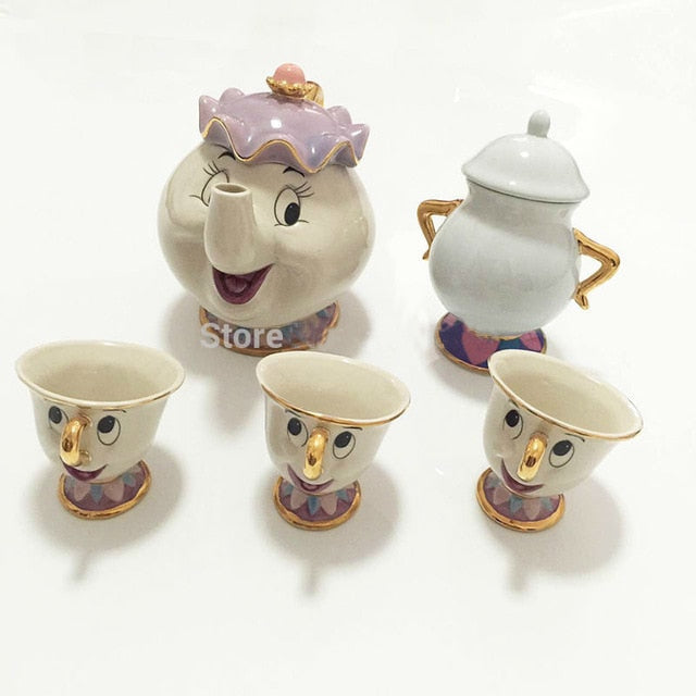 Delicate Disney Beauty and the Beast Tea Set
