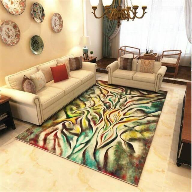 Cozy Farmhouse Plush Floor Rug for Living Room