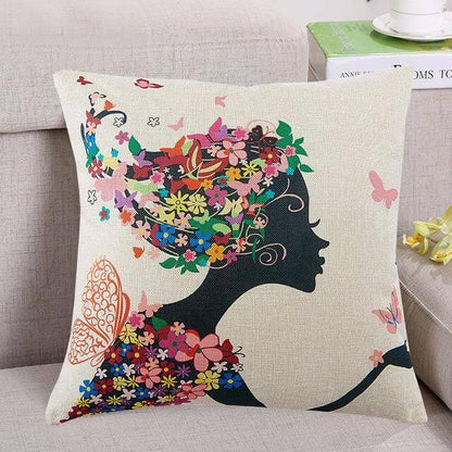 Vibrant Woodland Print Cushion Covers