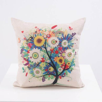 Vibrant Woodland Print Cushion Covers