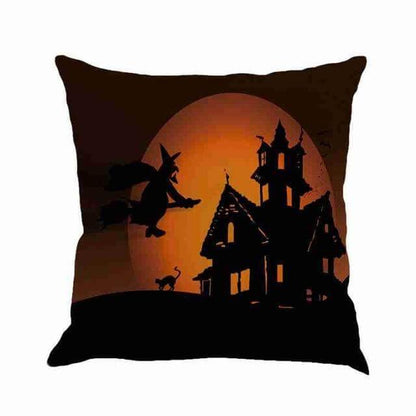 Spooky Haunted House Throw Pillow Covers