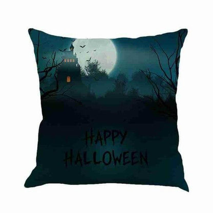 Spooky Haunted House Throw Pillow Covers