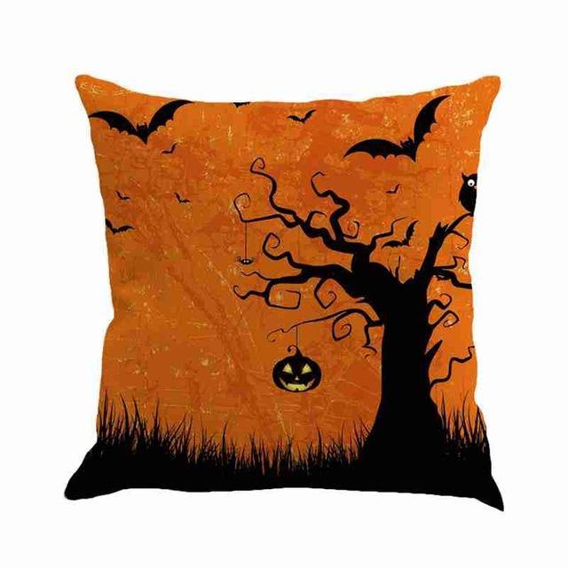 Creepy Ghost Halloween Throw Pillow Covers
