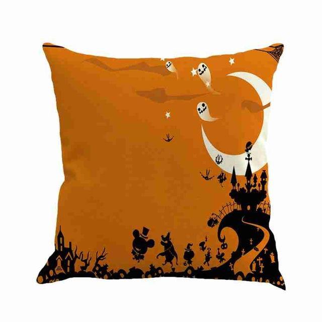 Creepy Ghost Halloween Throw Pillow Covers