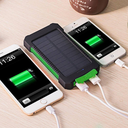Compact 20000mAh Solar Powered Phone Charger Battery - Luxicro