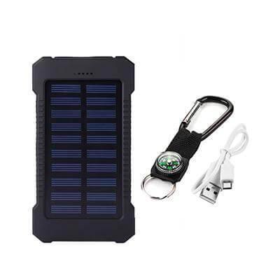 Compact 20000mAh Solar Powered Phone Charger Battery