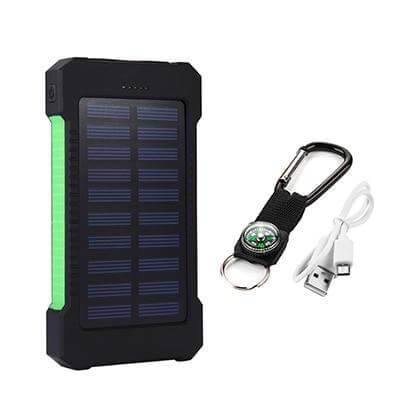 Compact 20000mAh Solar Powered Phone Charger Battery